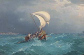 Girolamo Gianni - A Gozo boat in St. Paul\'s Bay, Malta