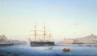 Girolamo Gianni - Hms Alexandra In The Grand Harbour, Malta