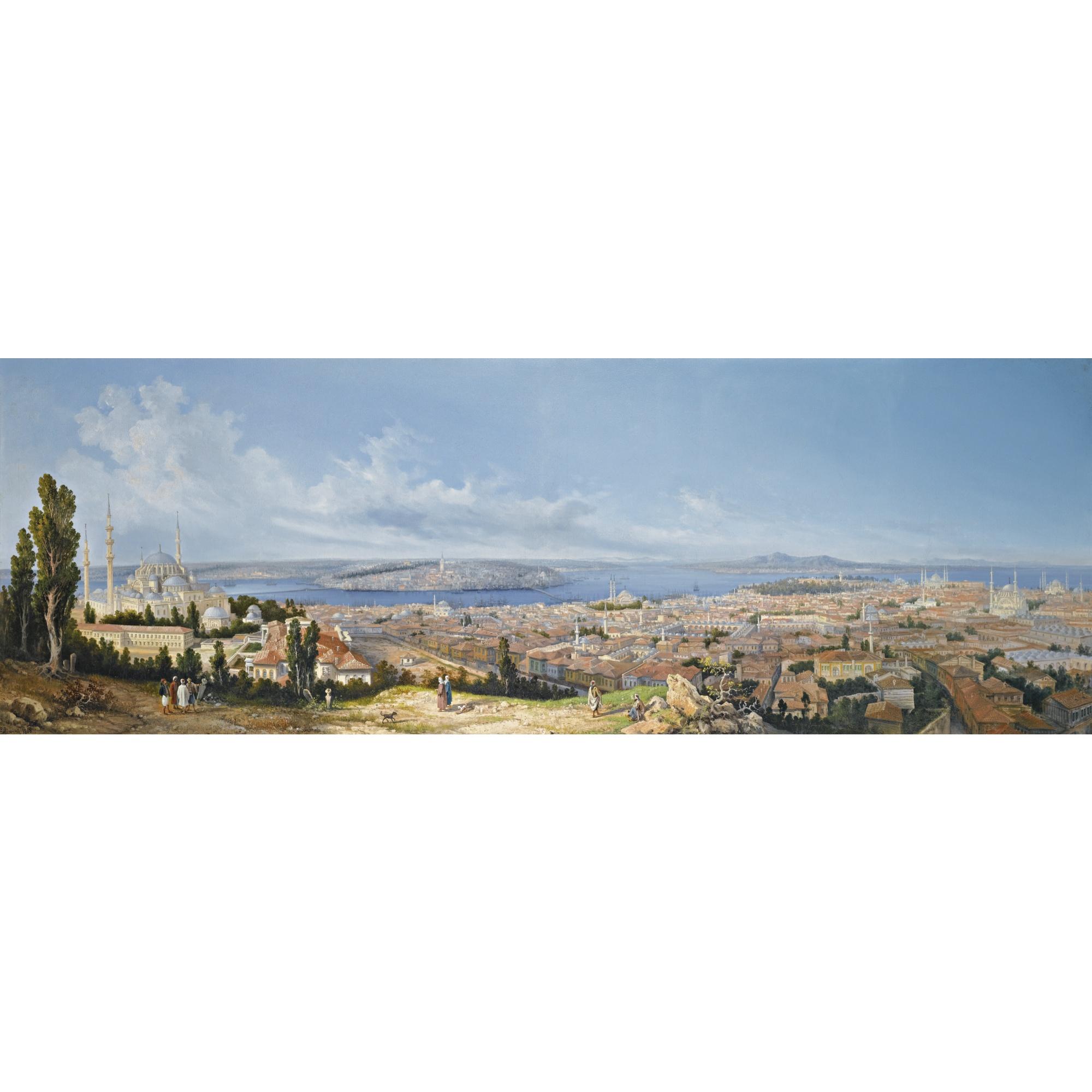 Girolamo Gianni - Italian panoramic View Of Constantinople, View From Beyazit
