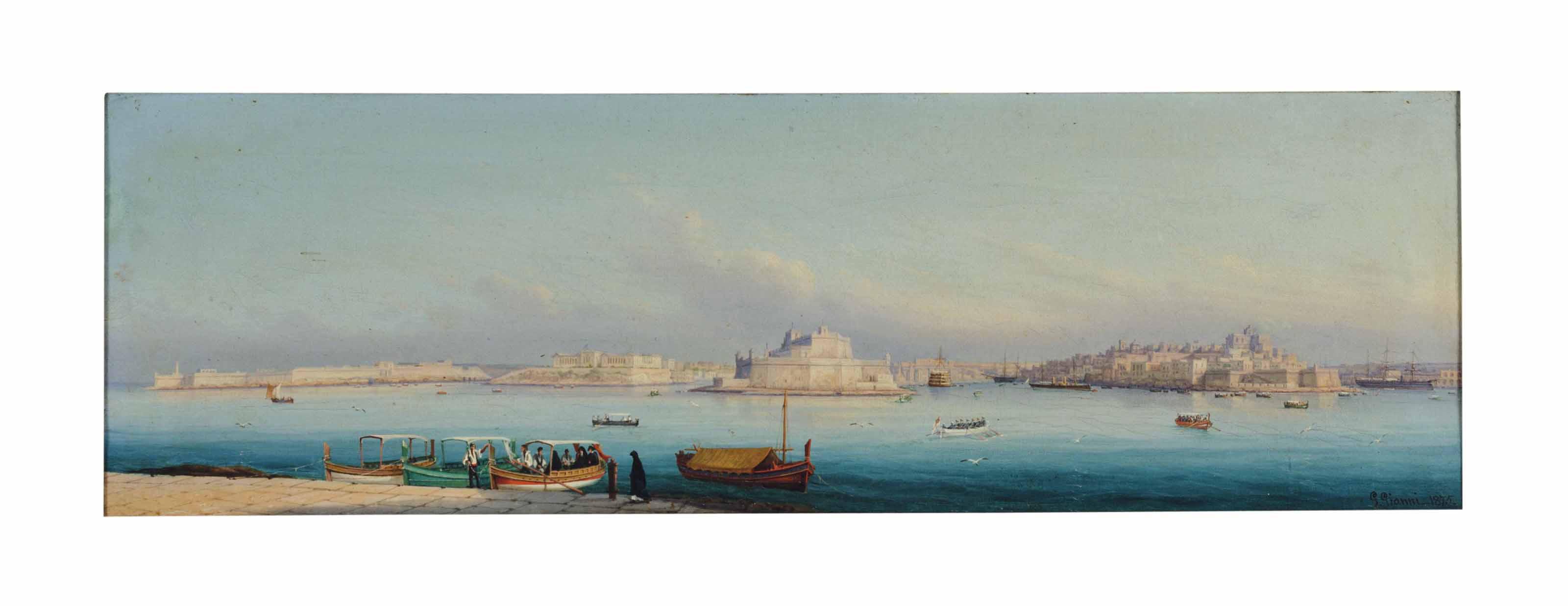 Girolamo Gianni - Views Of The Grand Harbor, Malta: Two Works
