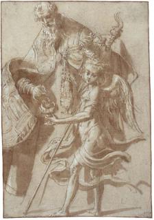 Girolamo Mazzola Bedoli - Saint Alexander filling a censer held by an angel