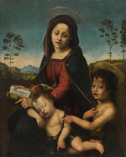 Giuliano Di Piero Di Simone Bugiardini - Madonna And Child With Saint John The Baptist