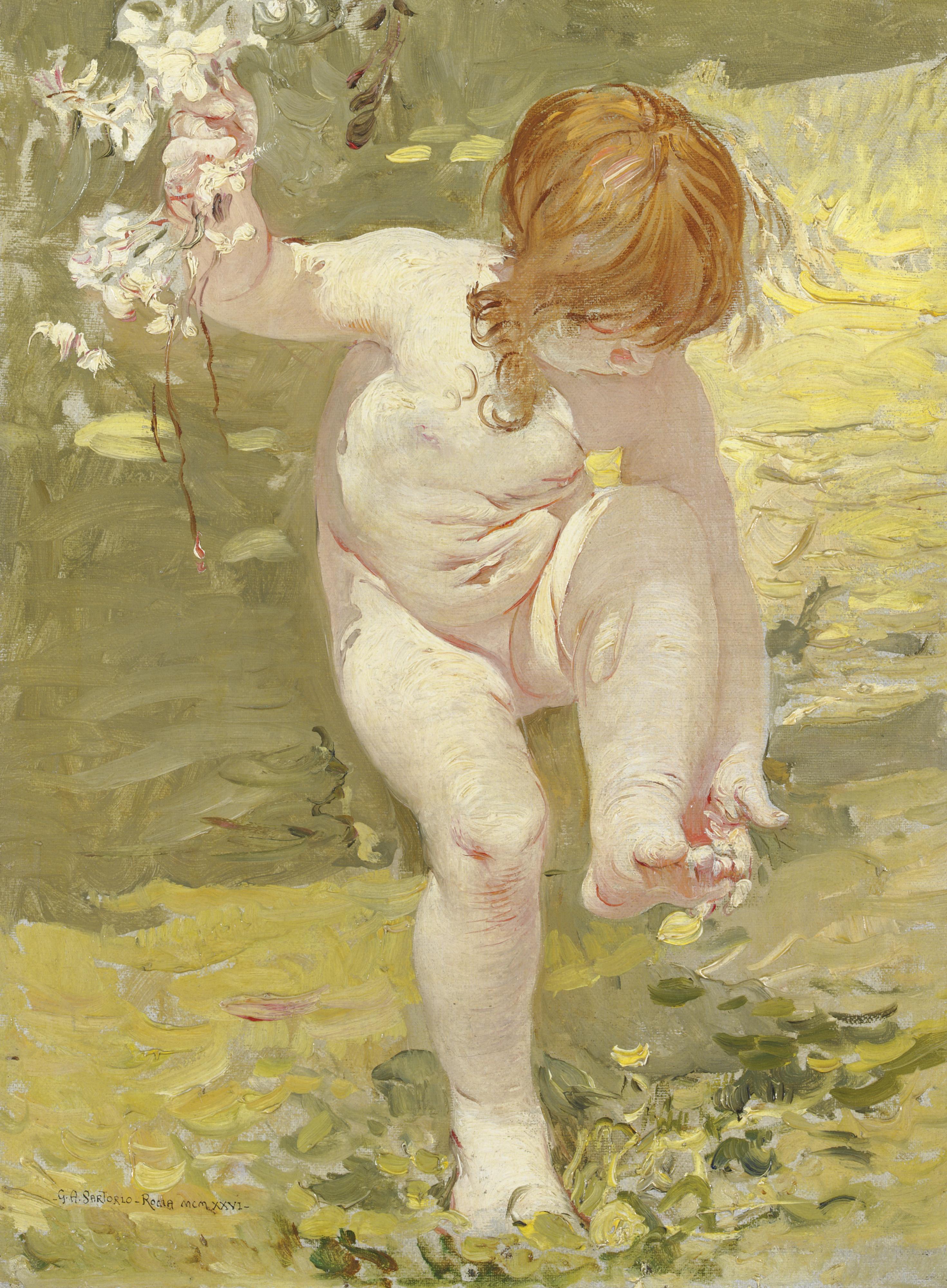 Giulio Aristide Sartorio - Bimba Ferita (Ritratto Della Figlia)