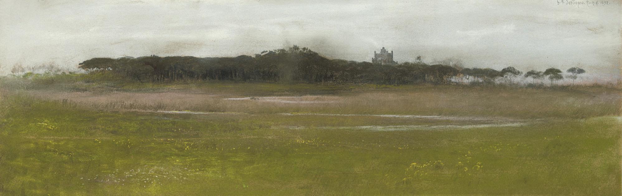 Giulio Aristide Sartorio - The Villa Chigi in Castel Fusano, Rome