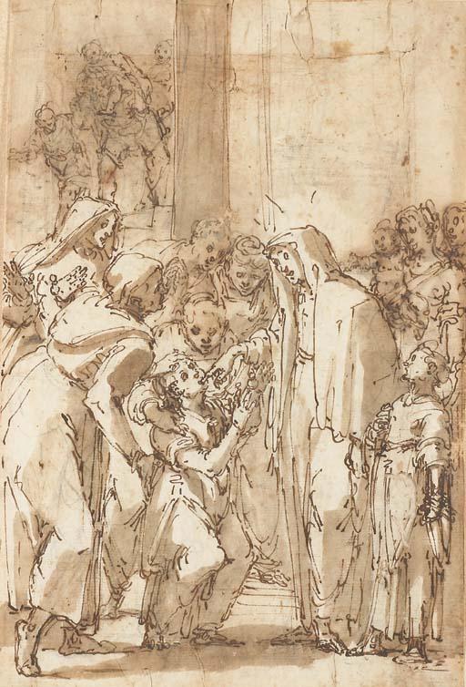 Giulio Benso - Sainte Françoise Romaine guérissant un enfant muet