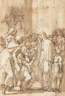 Giulio Benso - Sainte Françoise Romaine guérissant un enfant muet