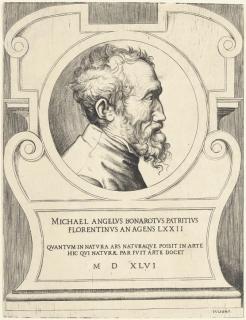 Giulio Bonasone - Michelangelo Buonarotti (B. 345; Massari 85)