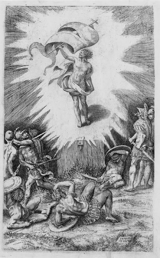 Giulio Bonasone - The Resurrection (B., Archer 45; Massari 130)