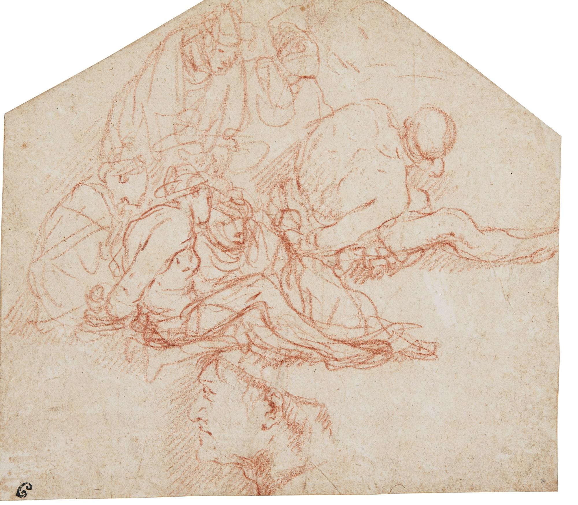 Giulio Carpioni - Captives And Seamen, And A Portrait Of A Man In Profile