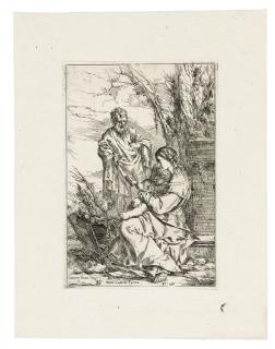 Giulio Carpioni - Holy Family with the Virgin reading