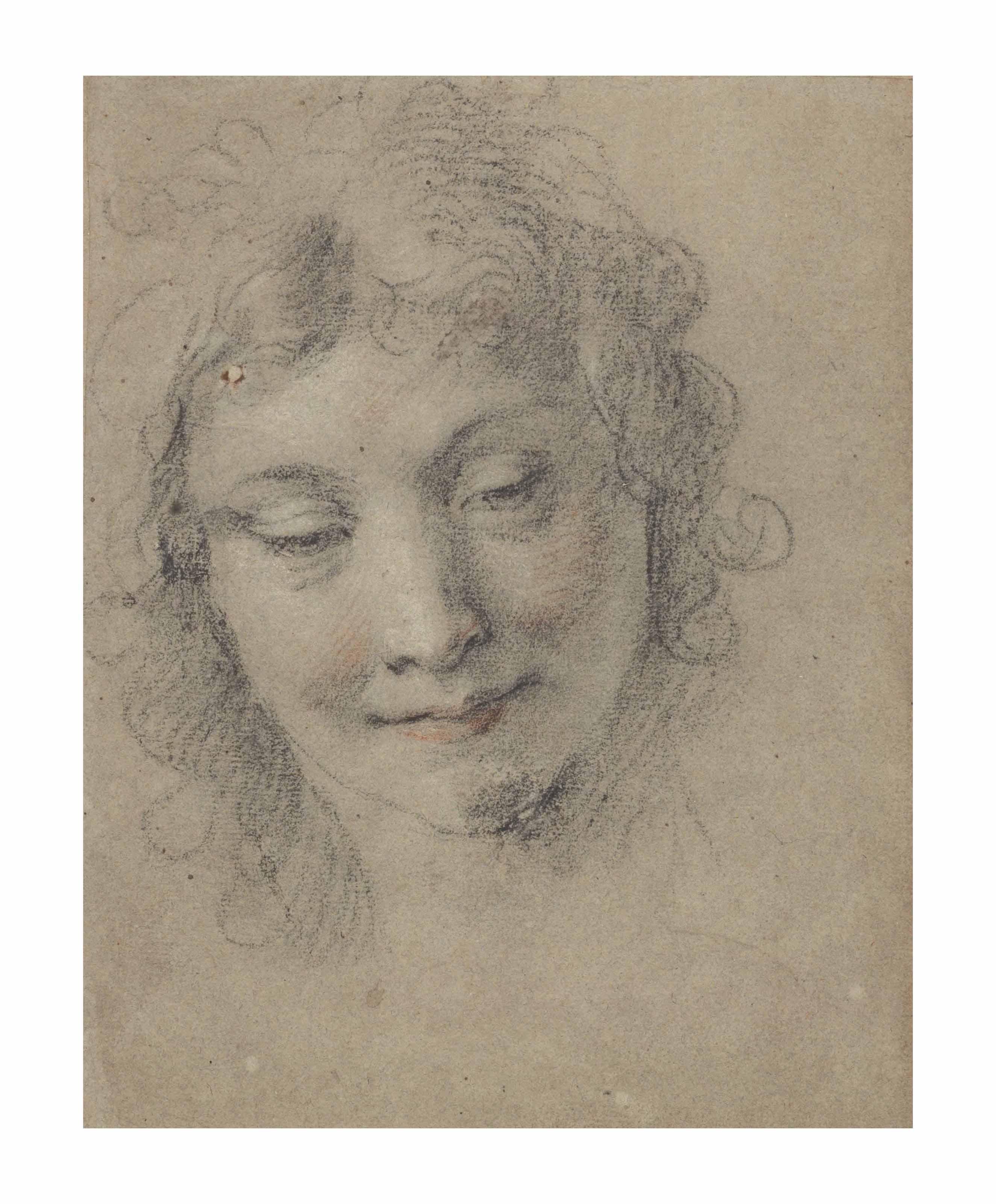 Giulio Cesare Procaccini - Head of a woman