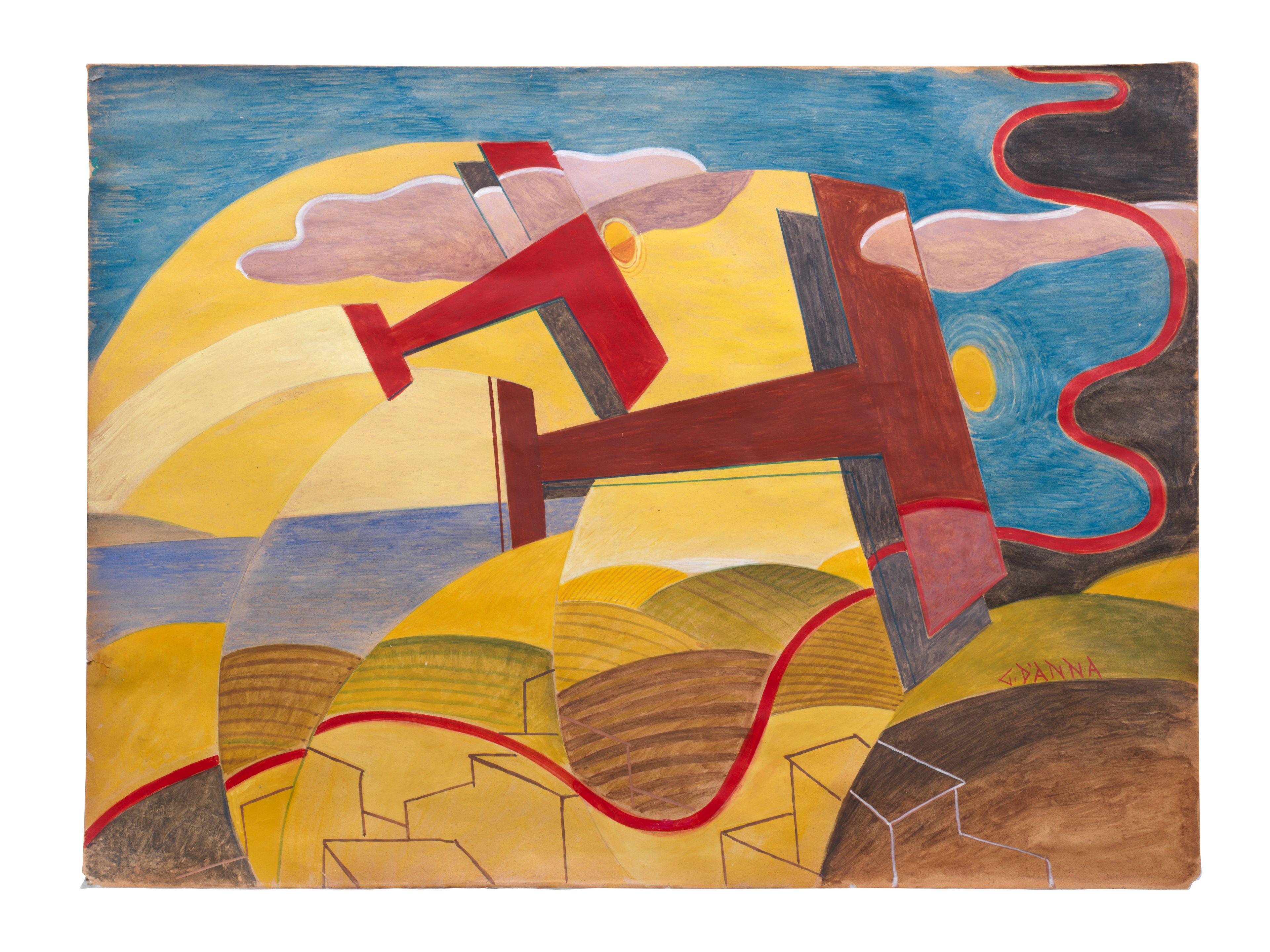 Giulio d\'Anna - Dinamismo aereo + cielo + mare + terra