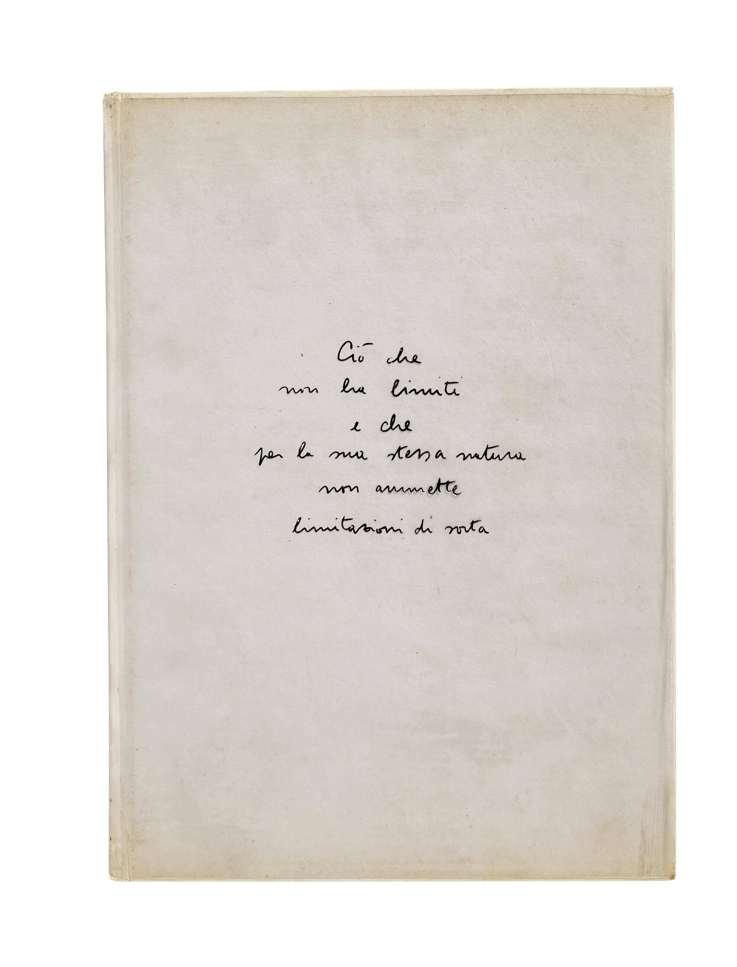 Giulio Paolini - Ció che non ha limiti e che per sua stessa natura non ammette limitazioni di sorta