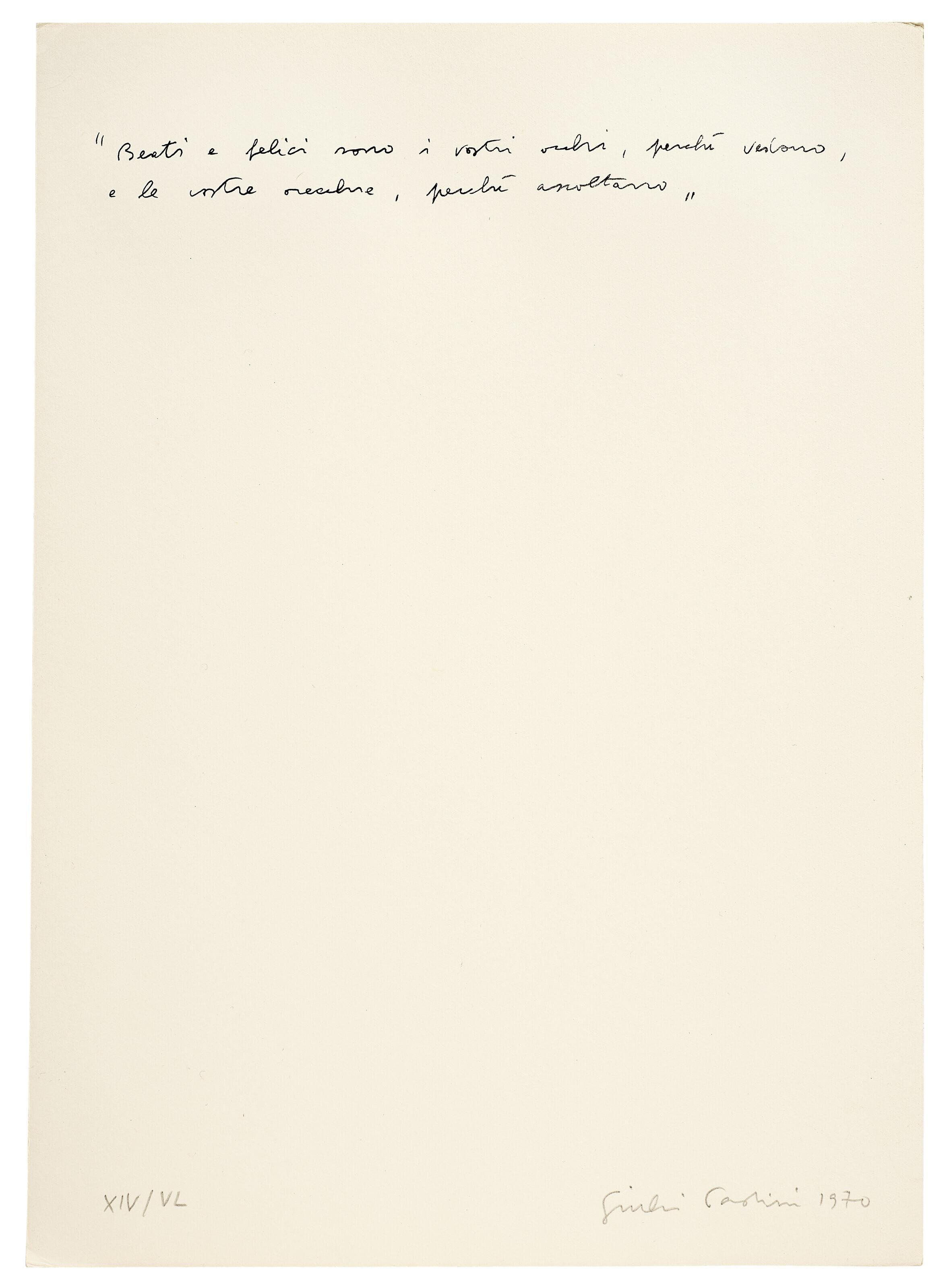 Giulio Paolini - Lotto di nove opere: