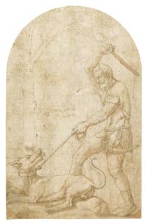 Giulio Pippi - A Huntsman Beating His Dog