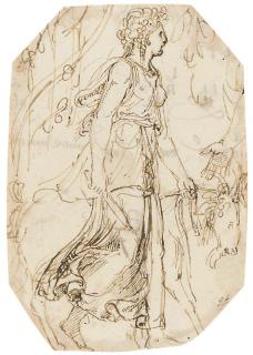 Giulio Pippi - A priestess leading a sacrificial goat