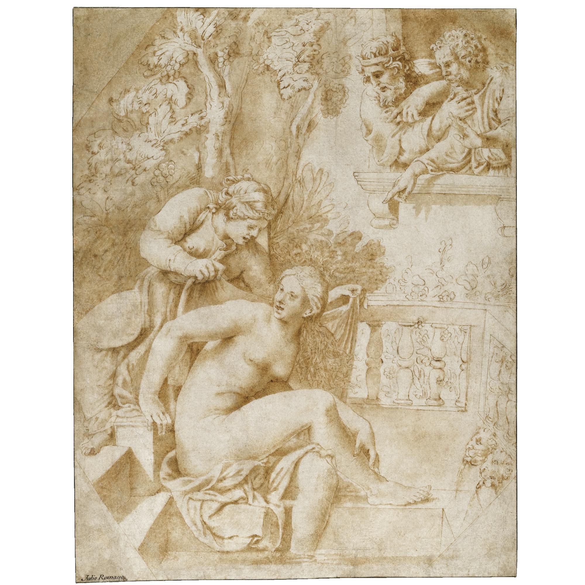 Giulio Pippi - David Observing Bathsheba Bathing