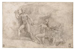 Giulio Pippi - Orpheus\' Fruitless Attempt To Recover Eurydice From Hades