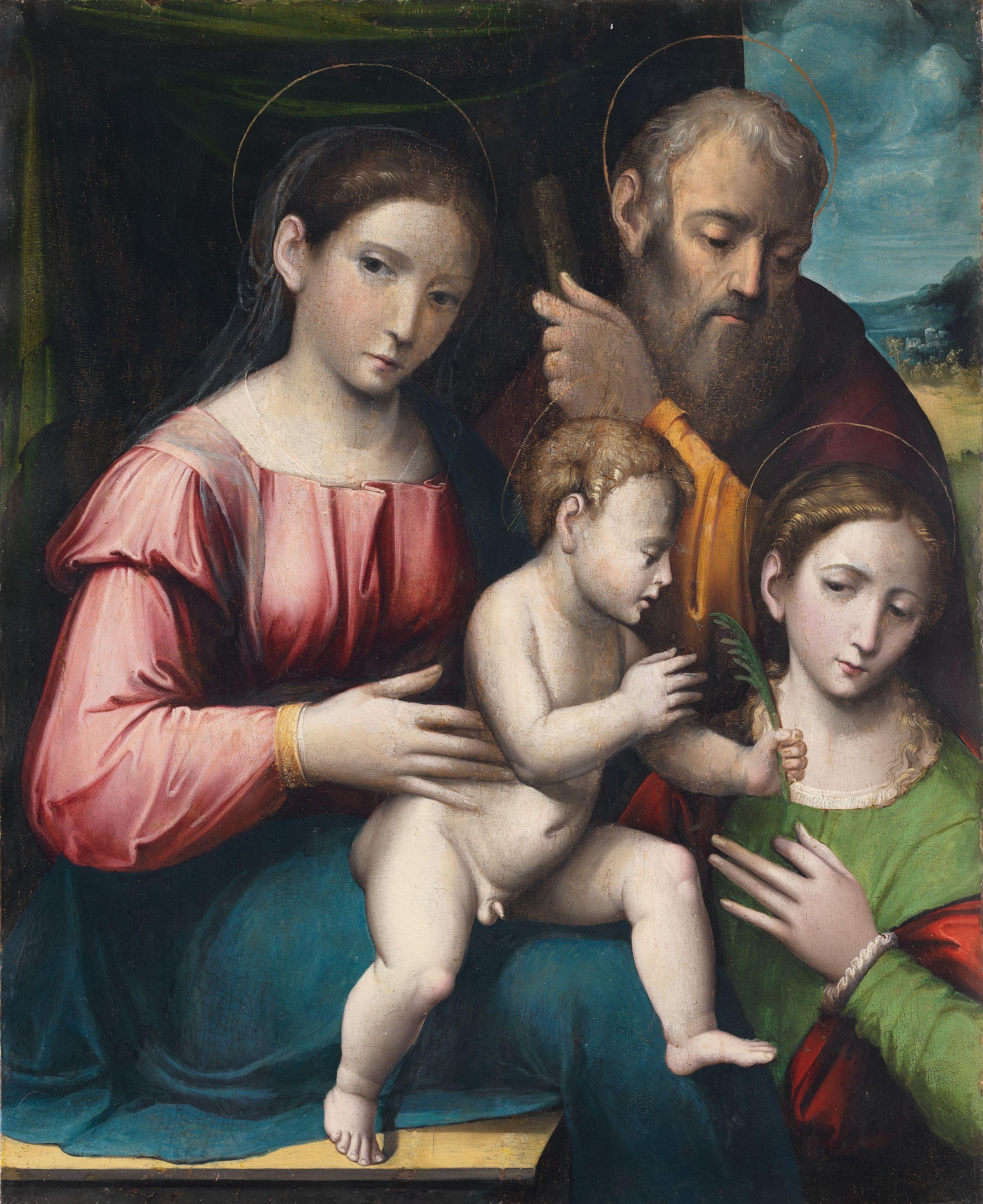Giulio Raibolini - The Holy Family with Saint Catherine of Alexandria