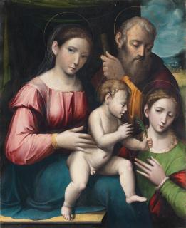 Giulio Raibolini - The Holy Family with Saint Catherine of Alexandria