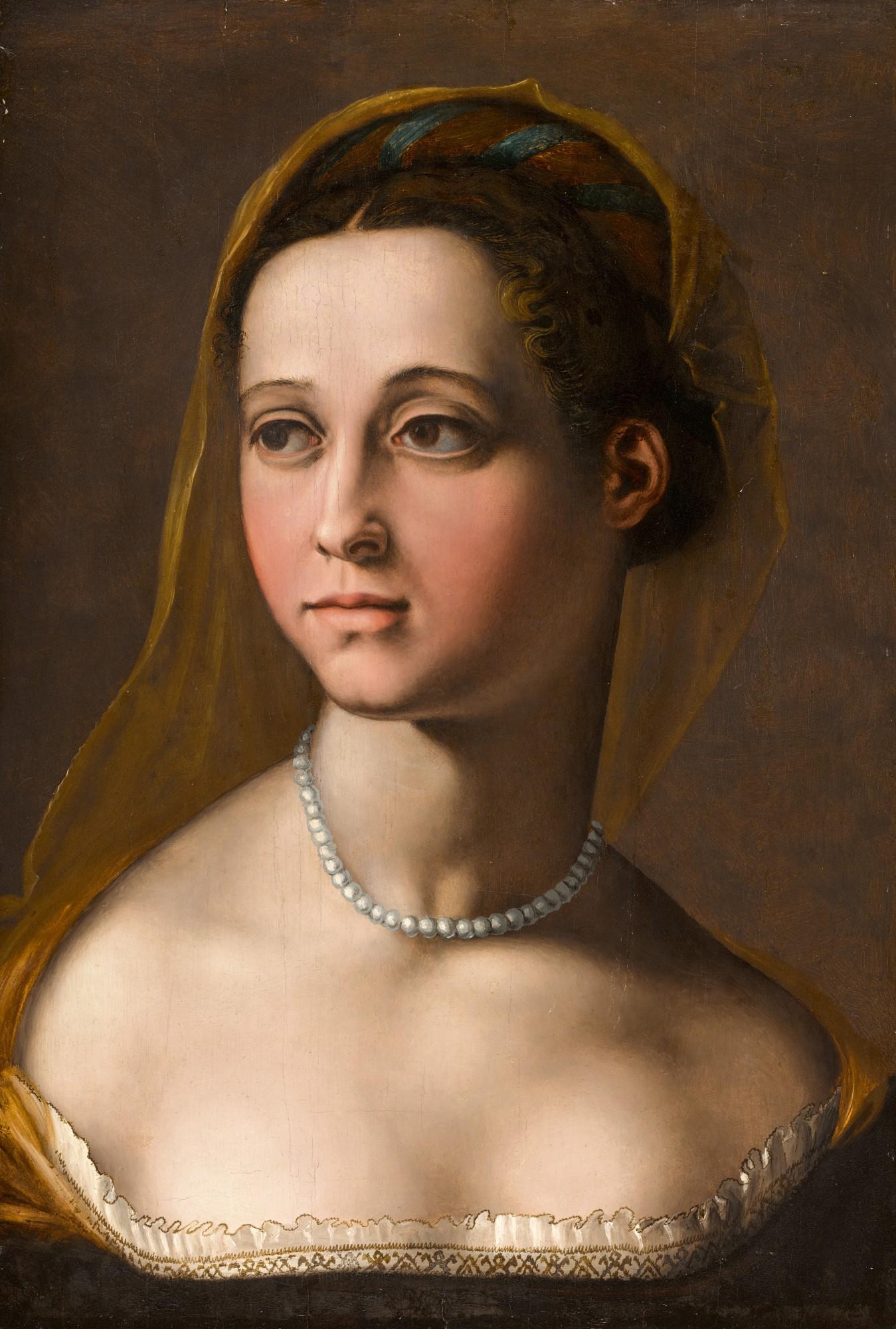Giulio Romano - Portrait of a woman, head and shoulders