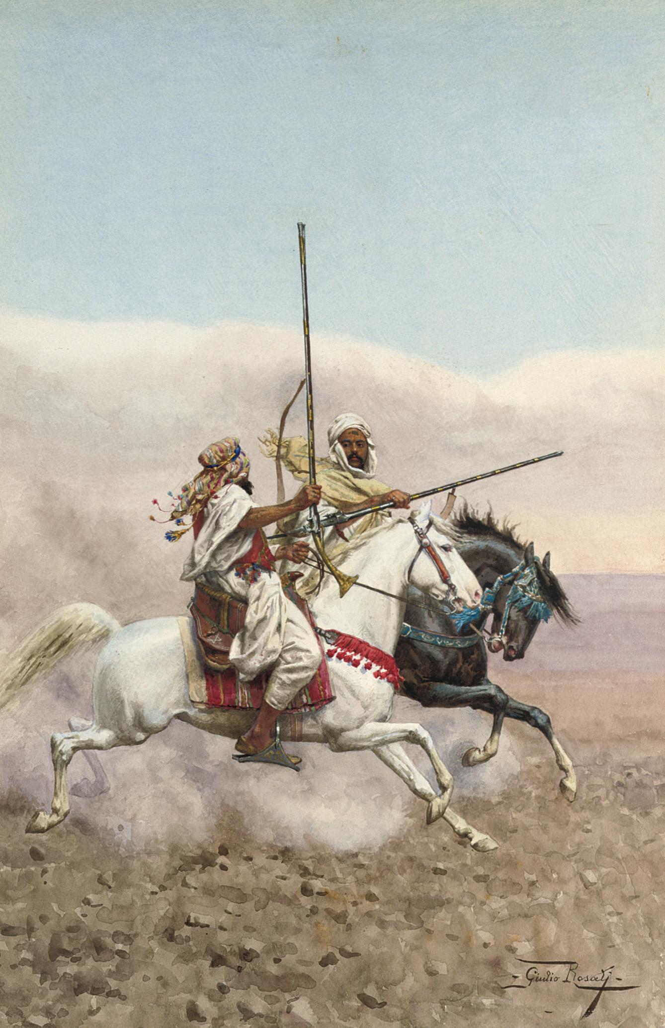 Giulio Rosati - Two Arab horsemen