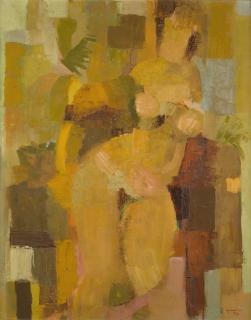 Giuseppe Ajmone - Figura in un interno