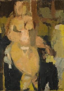 Giuseppe Ajmone - Figura in un interno