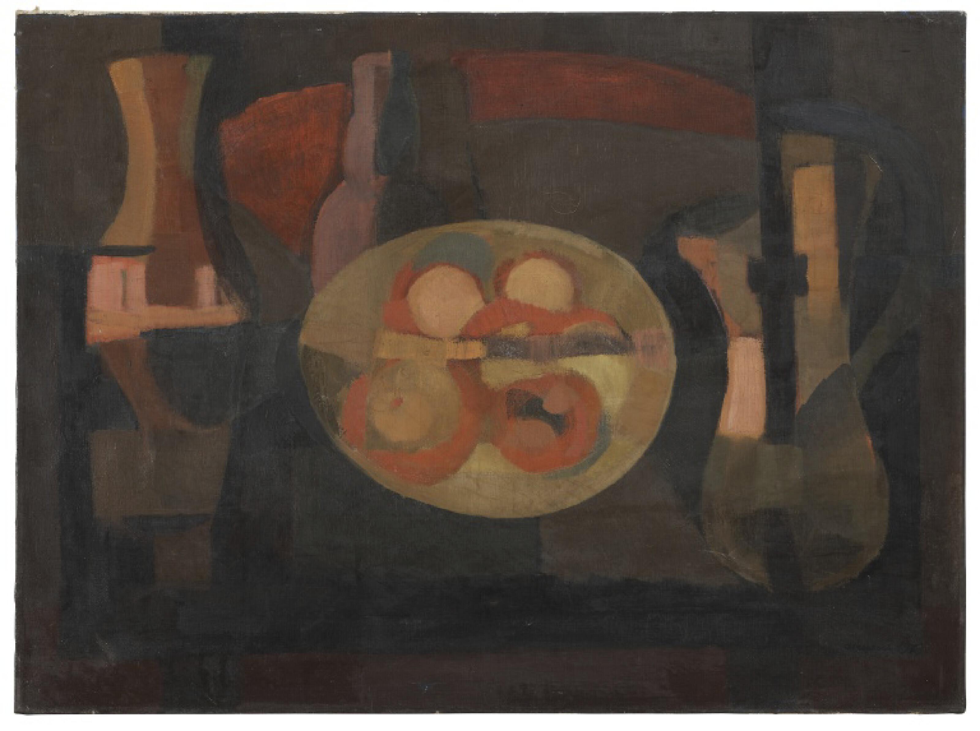 Giuseppe Ajmone - Natura morta con le mele