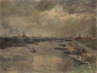 Giuseppe Amisani - Scorcio della laguna veneta