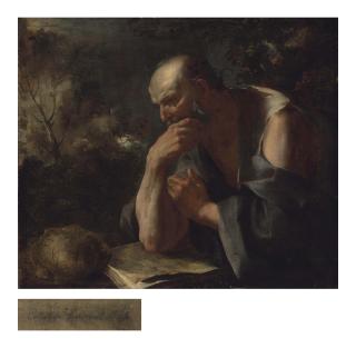 Giuseppe Antonio Petrini - Saint Jerome reading in a landscape