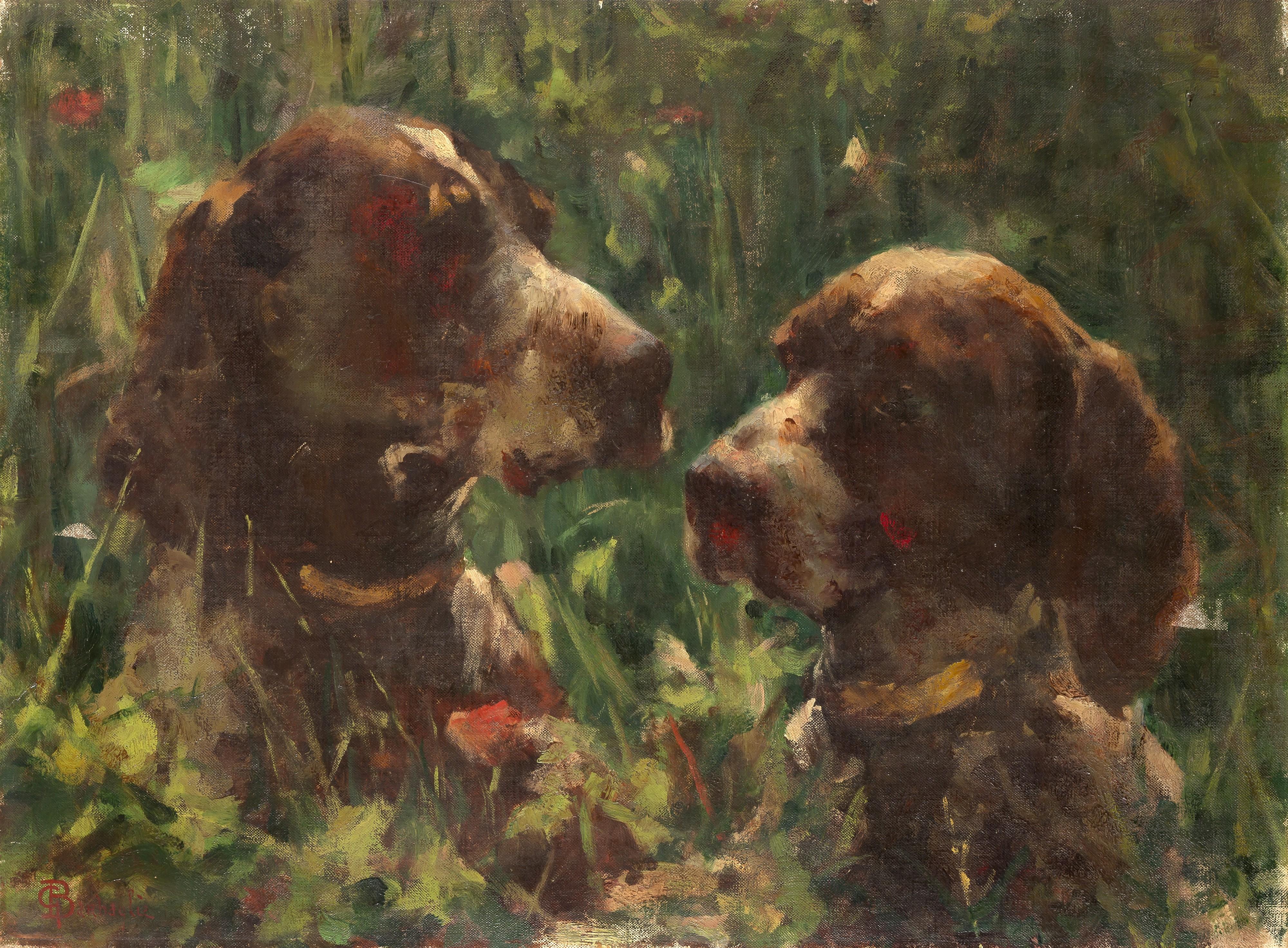 Giuseppe Barbaglia - Cani a caccia