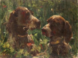 Giuseppe Barbaglia - Cani a caccia