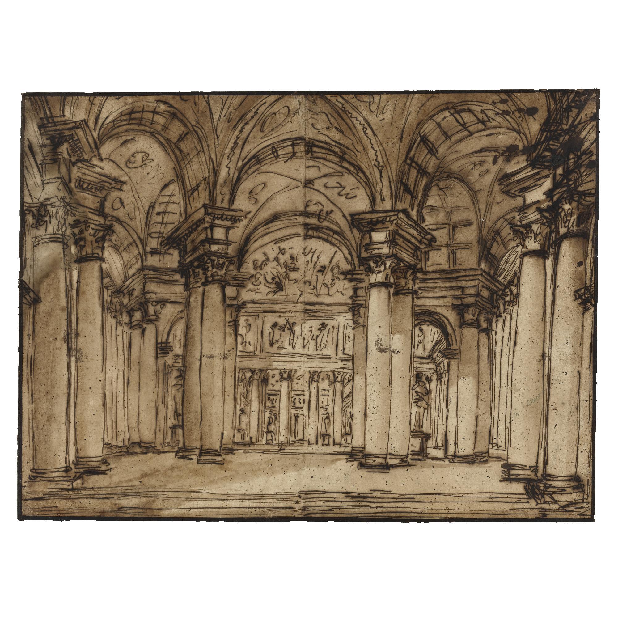 Giuseppe Barberi - Interior Of A Circular Temple