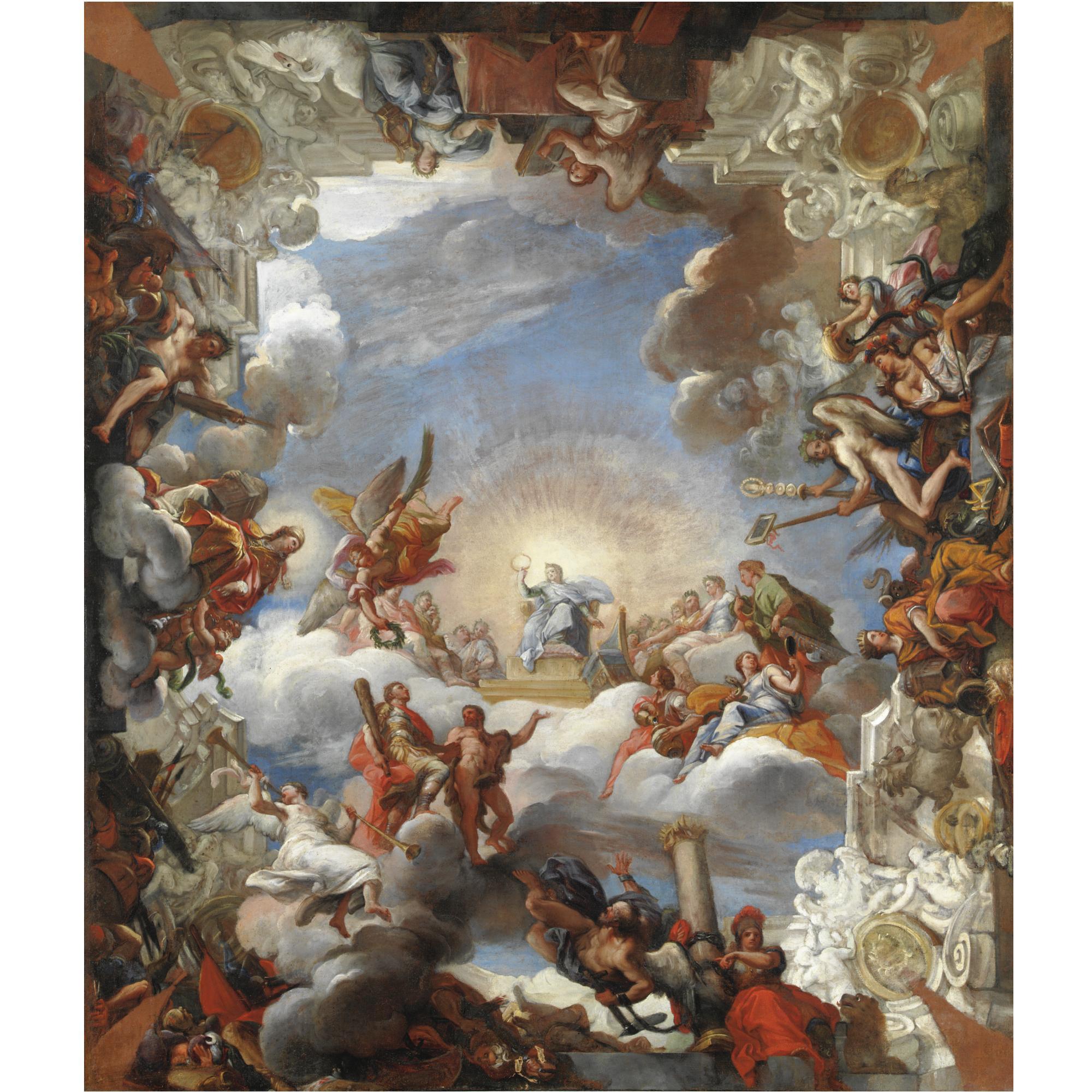 Giuseppe Bartolomeo Chiari - Modello Per L\'Affresco De \'L\'Apoteosi Di Marcantonio Ii Colonna\' A Palazzo Colonna A Roma