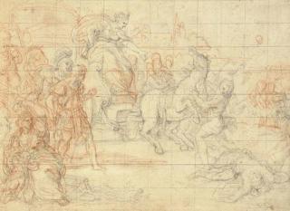 Giuseppe Bartolomeo Chiari - Tullia conduisant son char sur le corps de Servius Tullius, son père