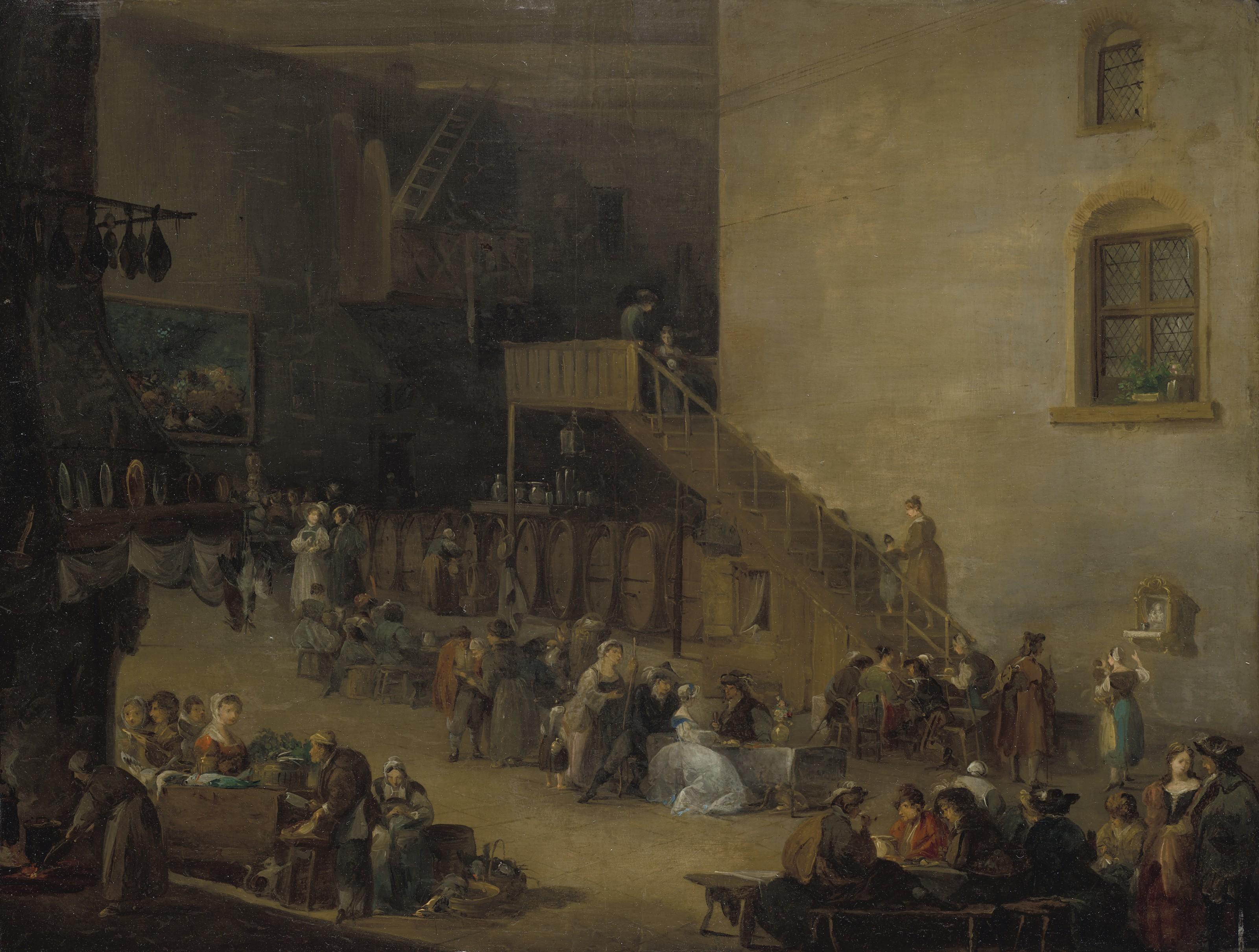 Giuseppe Bernadino Bison - A tavern interior