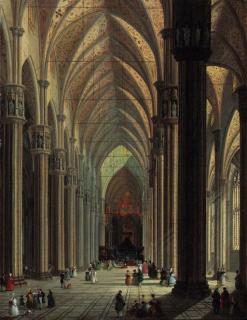 Giuseppe-Bernadino Bison - The nave of the Duomo, Milan, looking east
