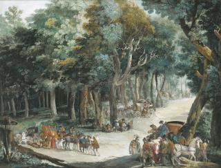 Giuseppe Bernardino Bison - Assalto della carovana nel bosco