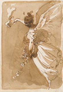 Giuseppe Bernardino Bison - Aurore tenant un flambeau allumé et semant des fleurs