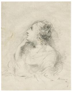 Giuseppe Bernardino Bison - Head And Bust Of A Young Woman Seen In Profile