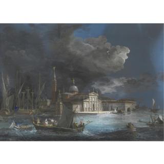 Giuseppe Bernardino Bison - Venezia, San Giorgio Maggiore Sotto La Luna