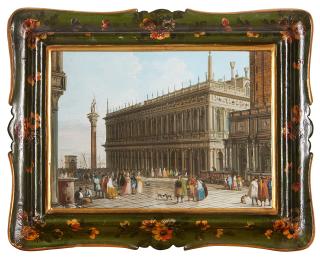 Giuseppe Bernardino Bison - Venice, view of the Piazzetta with the Libreria Vecchia