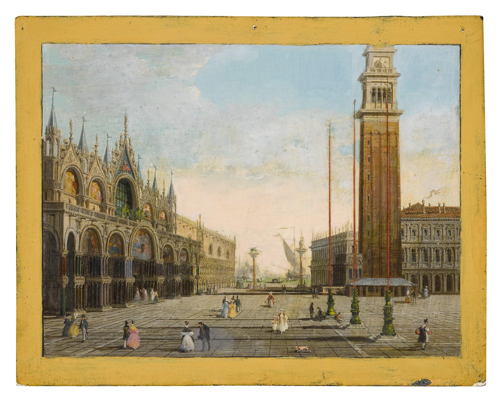 Giuseppe Bernardino Bison - View of St. Mark\'s Square with the Piazzetta and San Giorgio Maggiore in the background