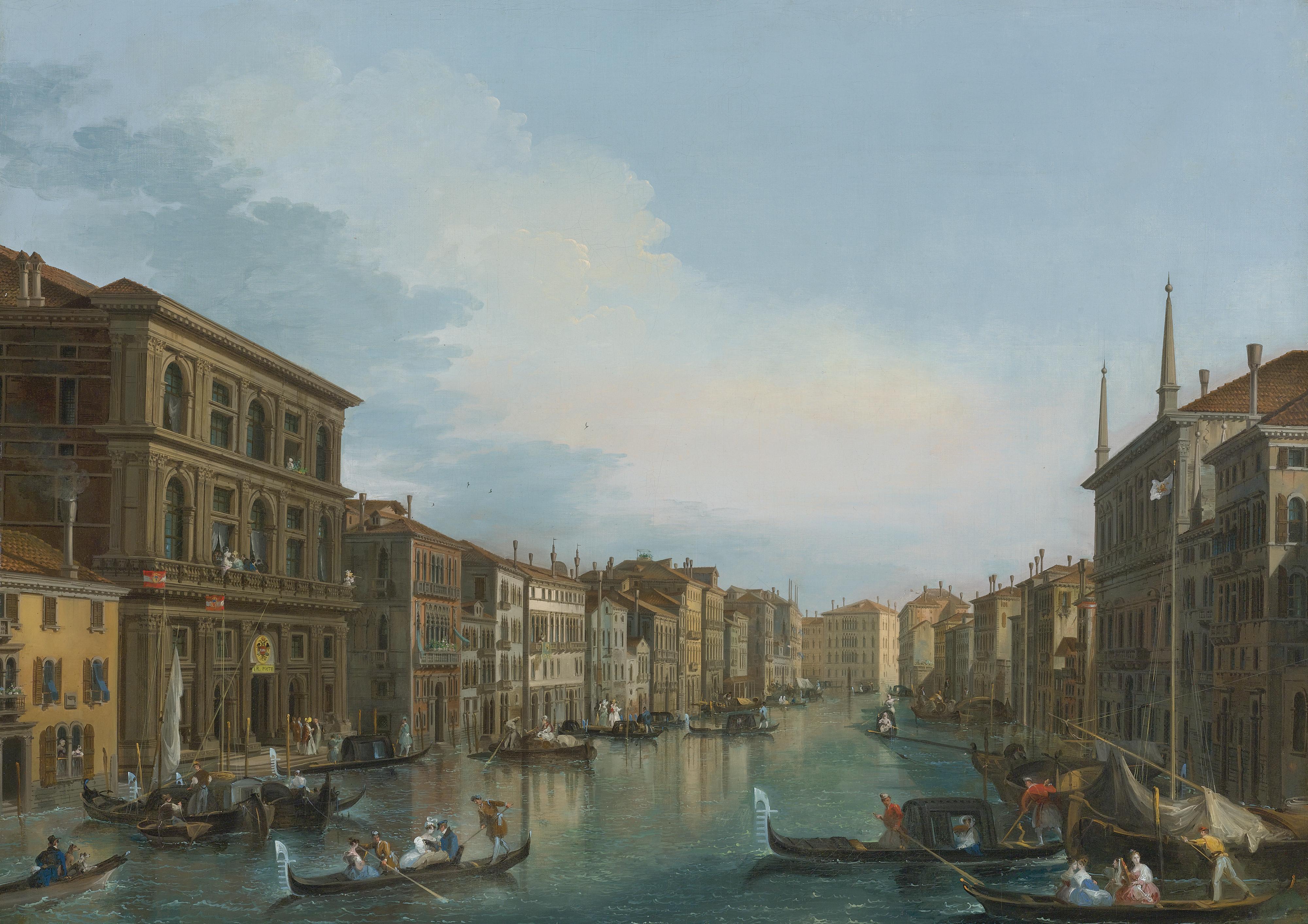 Giuseppe Bernardino Bison - View Of The Grand Canal From The Palazzo Grimani
