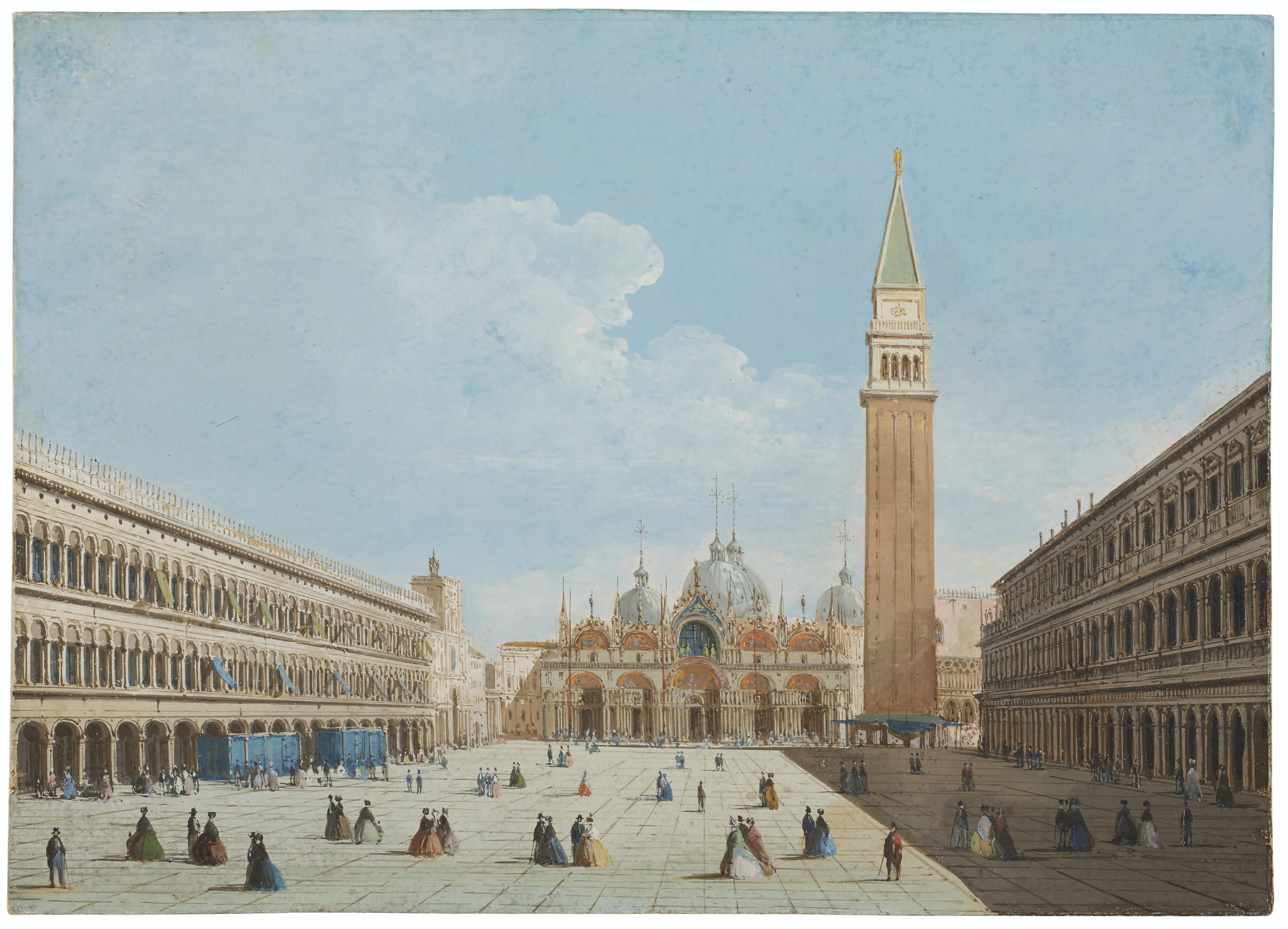 Giuseppe Bernardino Bison - View of the Piazza San Marco, Venice