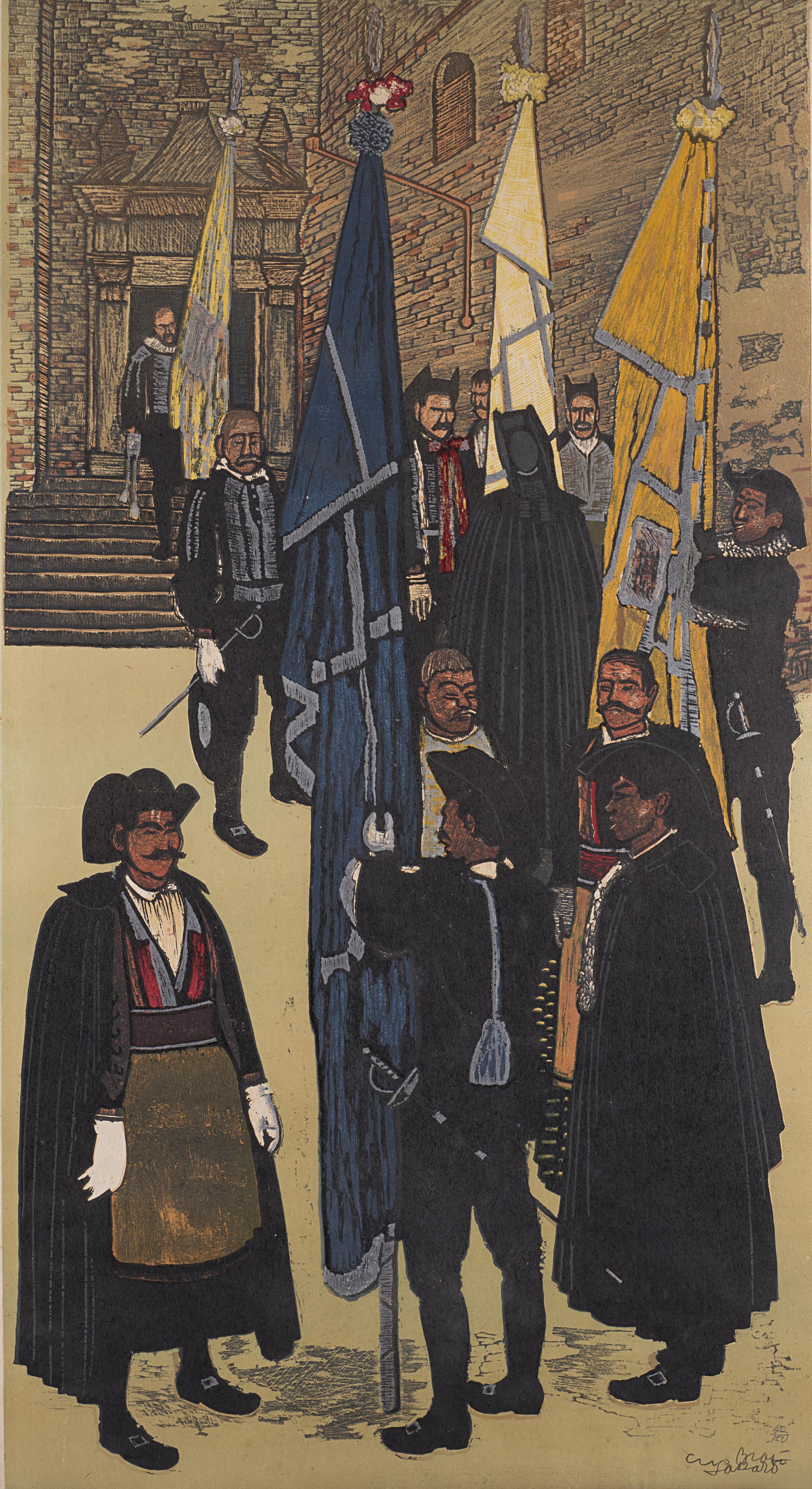 Giuseppe Biasi da Teulada - Parata con bandiere