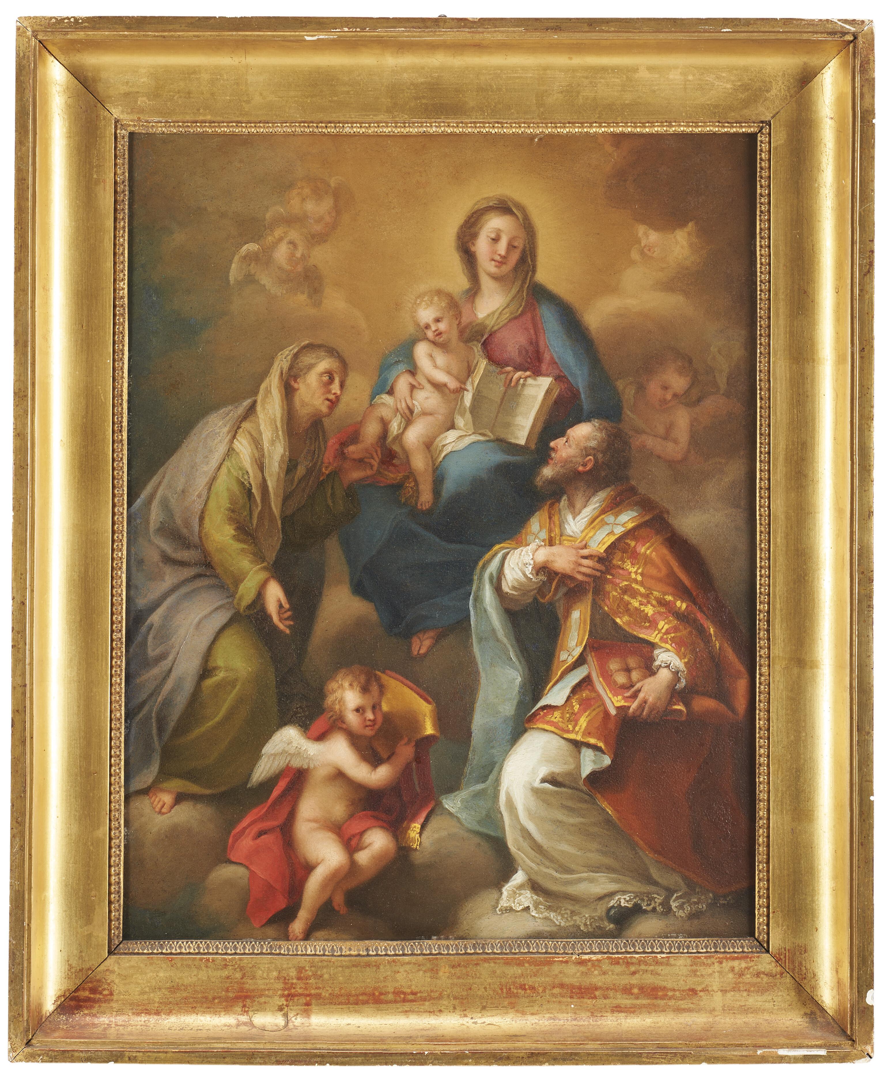 Giuseppe Bottani - Madonna with Child, Saint Anne, Saint Liborio and angels