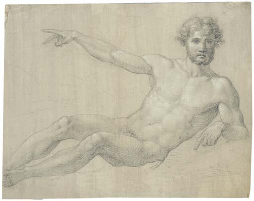 Giuseppe Bottani - Un homme étendu, pointant vers la gauche