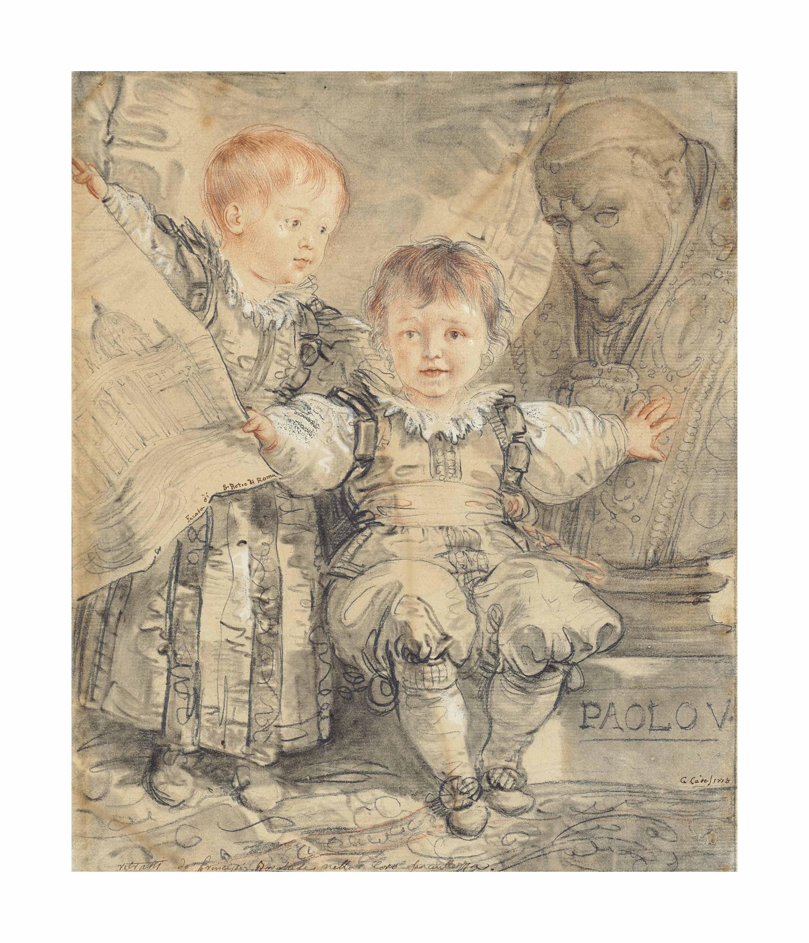 Giuseppe Cades - Portrait of the princes Camillo and Francesco Borghese as young boys
